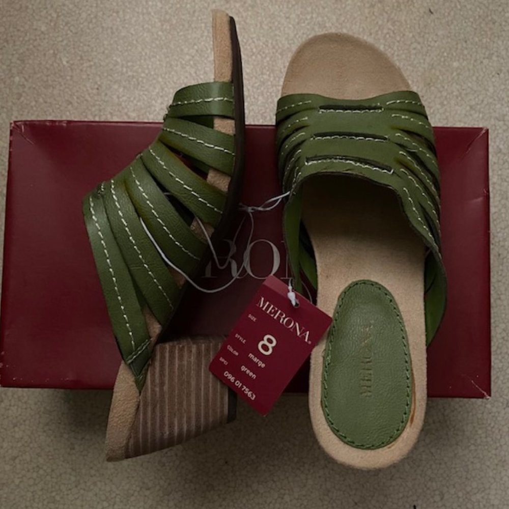 Merona Slide Sandal Green sz 8